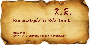 Keresztyén Róbert névjegykártya